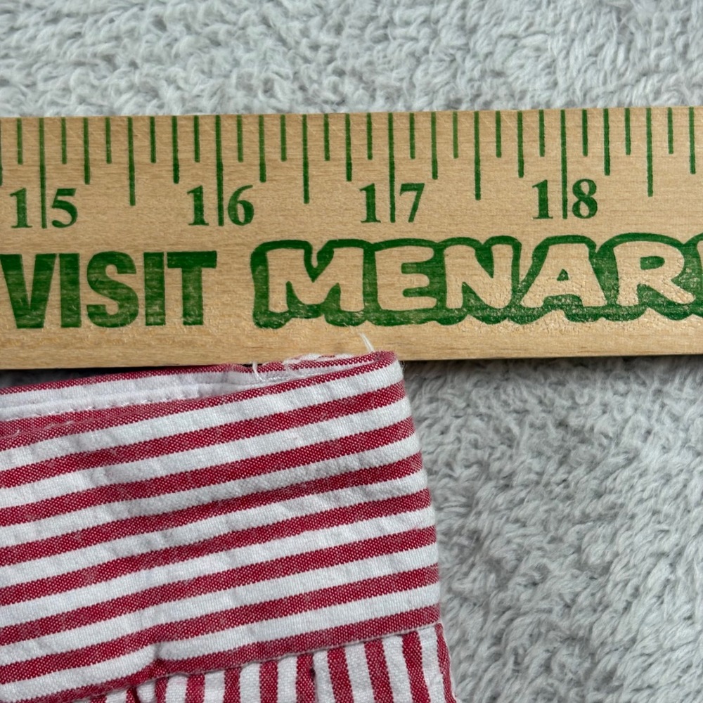 Vineyard Vines Breaker Shorts Mens Red Seersucker Striped Cotton Casual Chino 34 - Picture 4 of 7